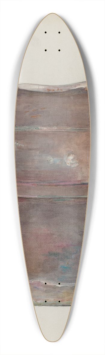 Cecily Edwards - Terra Cotta Flower Jar 39.3 inch art pintail longboard deck