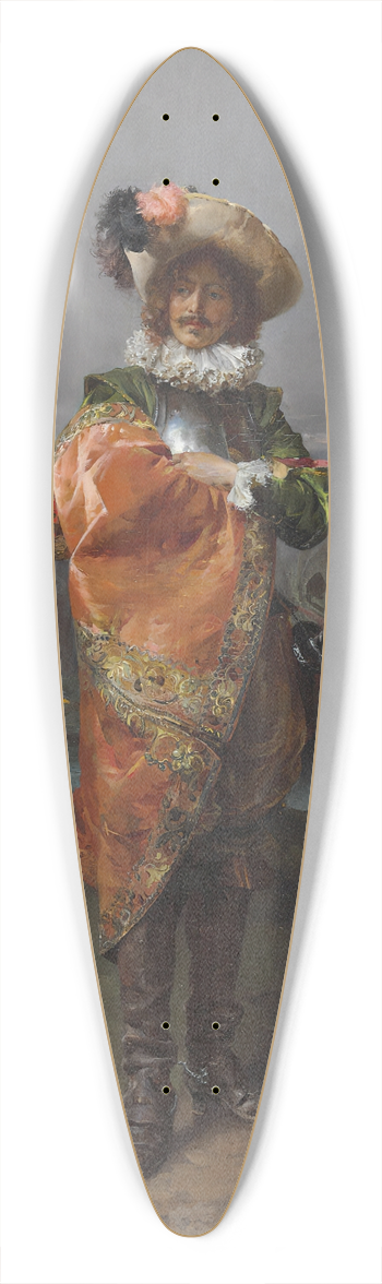 Cesare Auguste Detti - A Gentleman in a Cloak 39.3 inch art pintail longboard deck