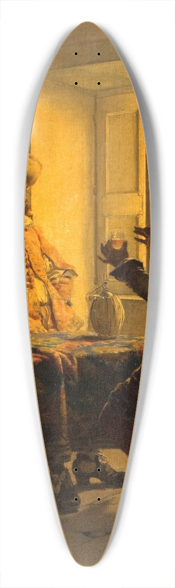 Cesare Auguste Detti - A good vintage 39.3 inch art pintail longboard deck