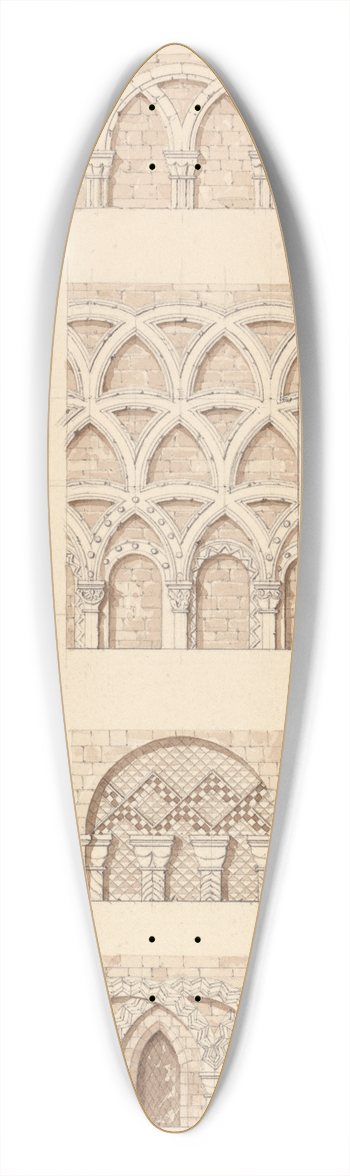 C. Hacker - Arcades: of Interlaced Mouldings 39.3 inch art pintail longboard deck