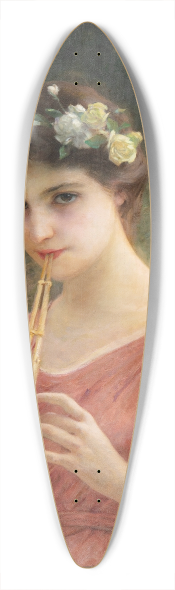 Charles Amable Lenoir - A Young Woman Playing An Aulos 39.3 inch art pintail longboard deck
