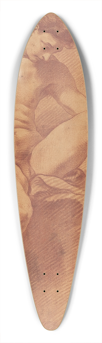 Charles-Andr van Loo - A Seated Male Nude 39.3 inch art pintail longboard deck