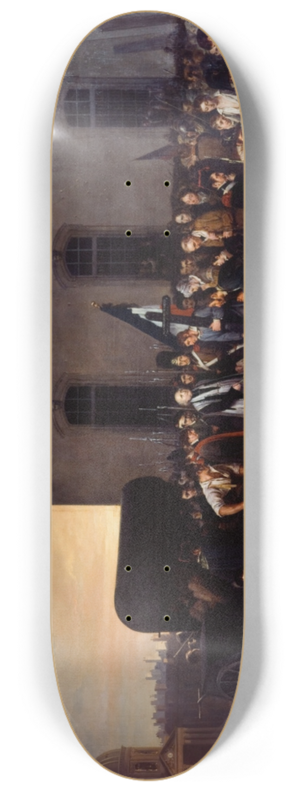 Jean-Alphonse Roehn - Inhumation provisoire des victimes de Juillet devant la colonnade du Louvre 8.25 inch art skate deck