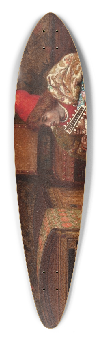 Charles Caryl Coleman - Boy with Lute 39.3 inch art pintail longboard deck