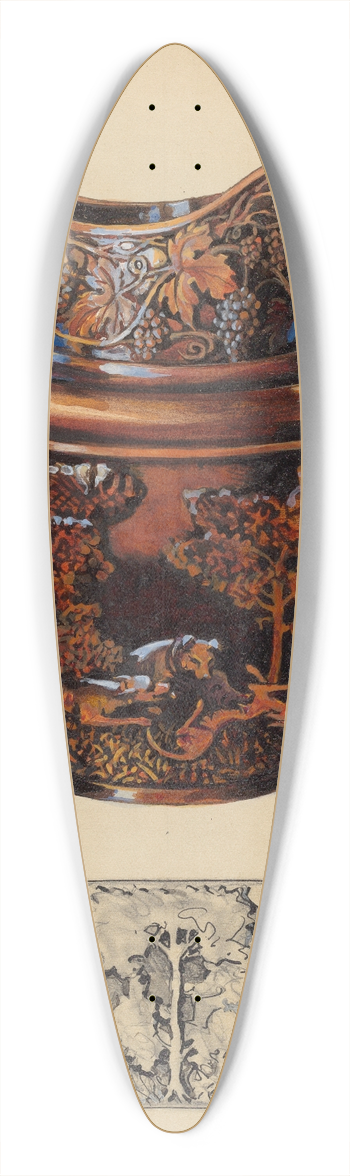 Charles Caseau - Pitcher 39.3 inch art pintail longboard deck
