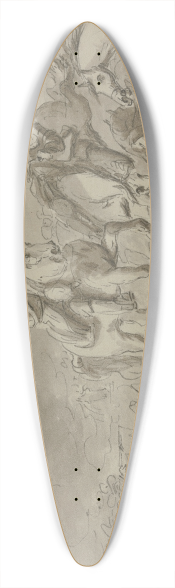 Charles Cozette - Cavalery battle 39.3 inch art pintail longboard deck