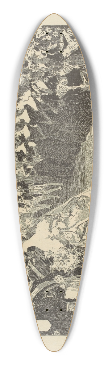 Charles Dana Gibson - After presentation 39.3 inch art pintail longboard deck