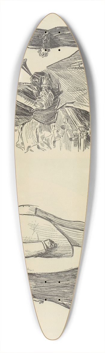 Charles Dana Gibson - A last remembrance 39.3 inch art pintail longboard deck