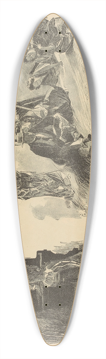 Charles Dana Gibson - Alls well that ends well 39.3 inch art pintail longboard deck