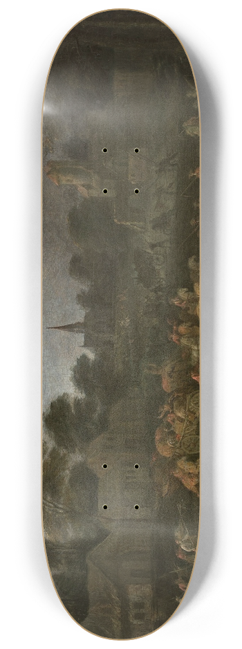 Jean-Antoine Watteau - La revanche des paysans 8.25 inch art skate deck