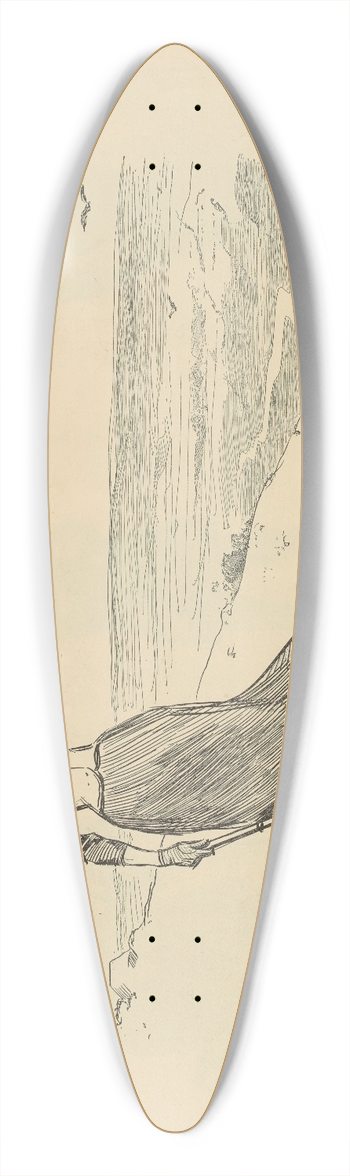 Charles Dana Gibson - Fore! 39.3 inch art pintail longboard deck