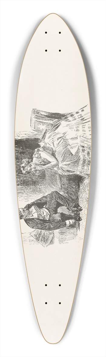 Charles Dana Gibson - George, father has failed 39.3 inch art pintail longboard deck