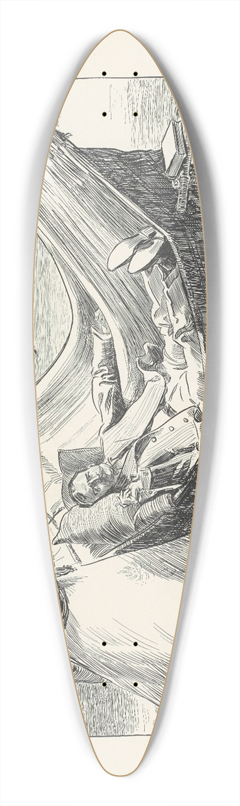 Charles Dana Gibson - Honeymooning 39.3 inch art pintail longboard deck