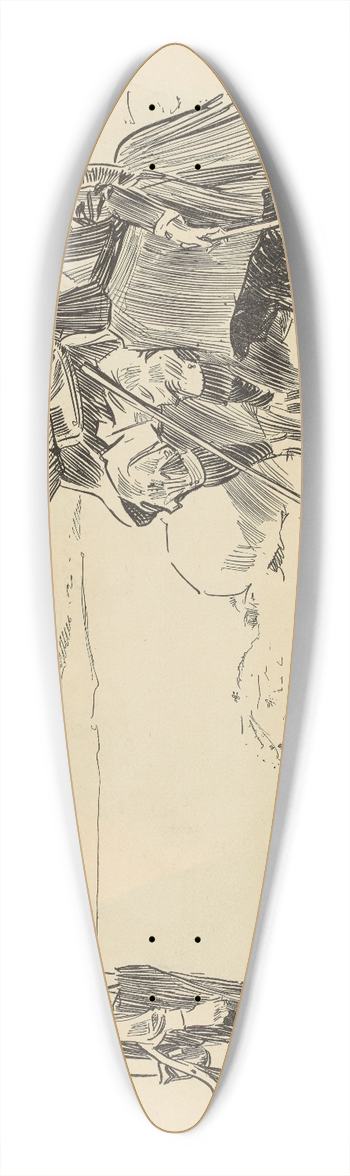 Charles Dana Gibson - Is a caddy always necessary 39.3 inch art pintail longboard deck