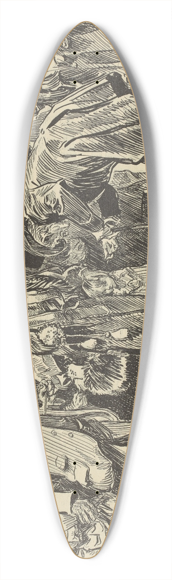 Charles Dana Gibson - Lost 39.3 inch art pintail longboard deck