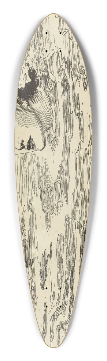 Charles Dana Gibson - Seaside expressions 39.3 inch art pintail longboard deck