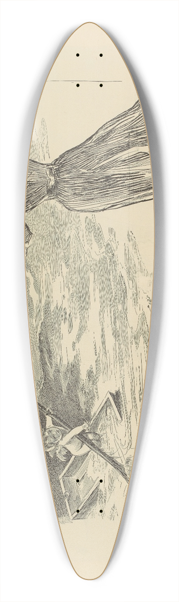 Charles Dana Gibson - Temptation 39.3 inch art pintail longboard deck