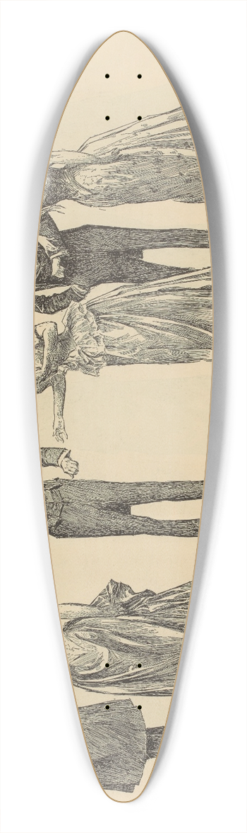 Charles Dana Gibson - That delicious moment. 39.3 inch art pintail longboard deck