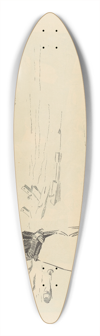 Charles Dana Gibson - The lass that loved a sailor 39.3 inch art pintail longboard deck