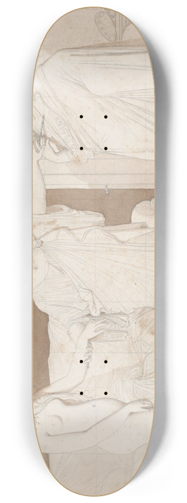 Jean Auguste Dominique Ingres - Alexander the Great presenting Campaspe to Apelles 8.25 inch art skate deck
