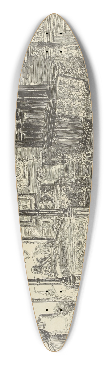 Charles Dana Gibson - The next morning 39.3 inch art pintail longboard deck