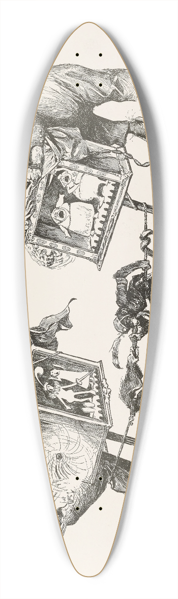 Charles Dana Gibson - The rival operas 39.3 inch art pintail longboard deck