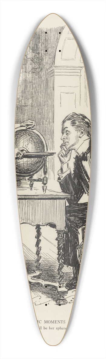 Charles Dana Gibson - Tragic moments  Which shall be her sphere 39.3 inch art pintail longboard deck