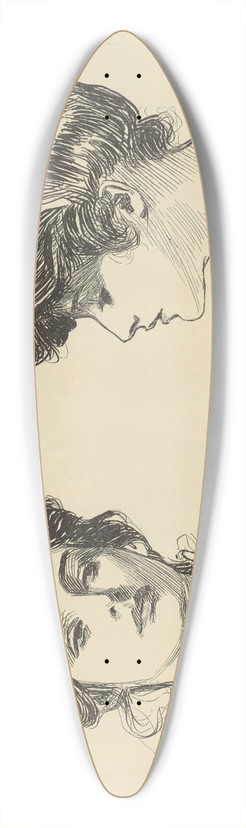 Charles Dana Gibson - Untitled 39.3 inch art pintail longboard deck