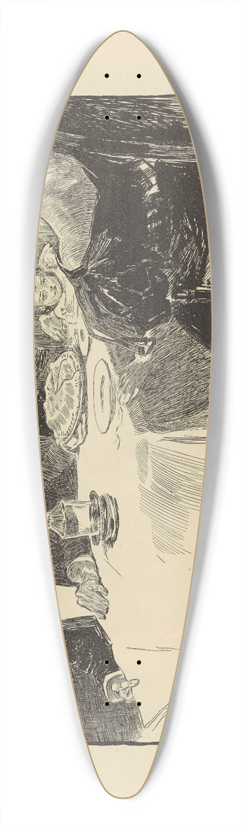 Charles Dana Gibson - What does he want 39.3 inch art pintail longboard deck