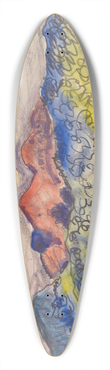 Charles Demuth - Early Landscape 39.3 inch art pintail longboard deck