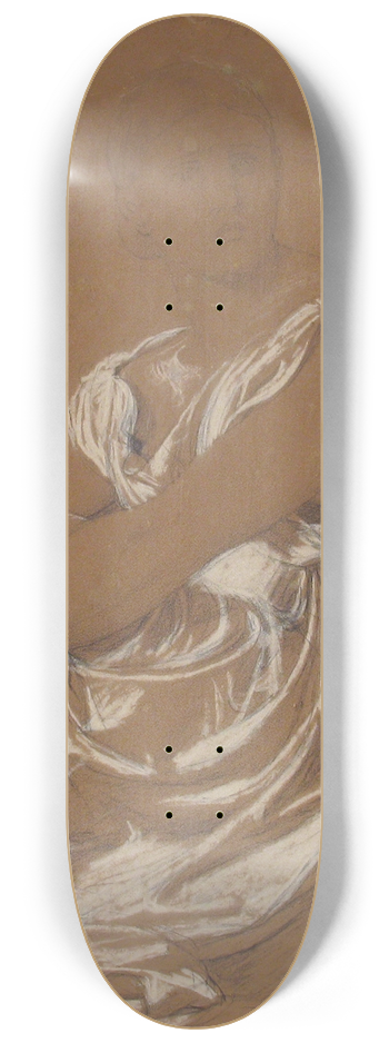 Jean Auguste Dominique Ingres - Study for the Figure of the Iliad in The Apotheosis of Homer 8.25 inch art skate deck