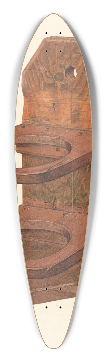 Charles Garjian - Asparagus Buncher 39.3 inch art pintail longboard deck