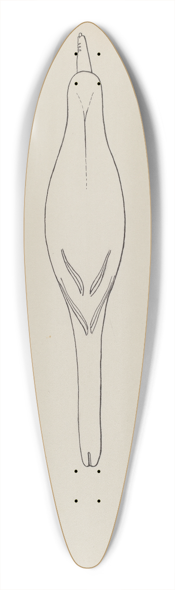 Charles Garjian - Decoy (Red-Wing Black Bird) 39.3 inch art pintail longboard deck