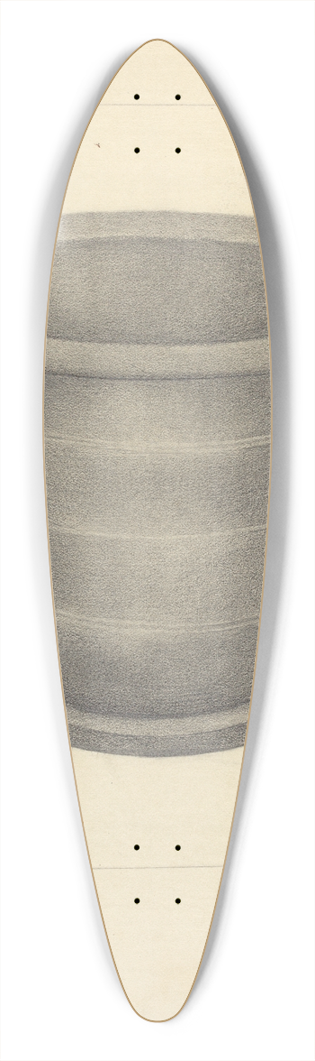 Charles Garjian - Pewter Commode Form 39.3 inch art pintail longboard deck