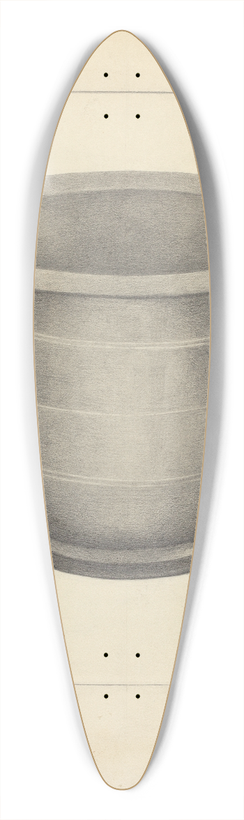 Charles Garjian - Pewter Commode Form 39.3 inch art pintail longboard deck