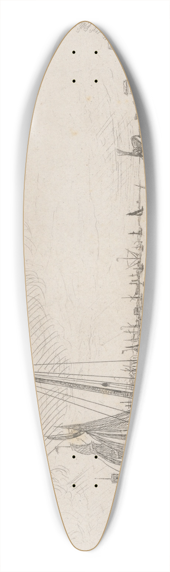 Charles Golding Constable - Woolwich 39.3 inch art pintail longboard deck