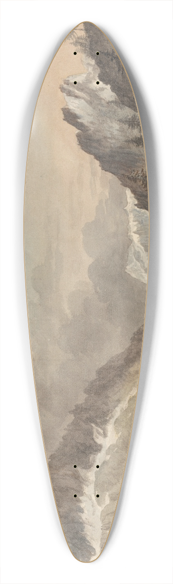 Charles Gore - Chamonix, Mer de Glace 39.3 inch art pintail longboard deck