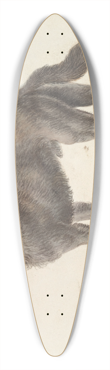 Charles Hamilton Smith - Black Wolf 39.3 inch art pintail longboard deck