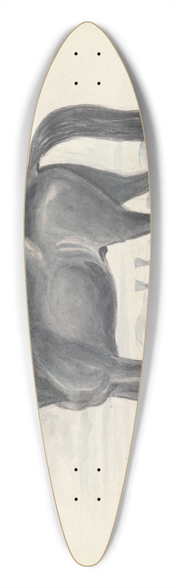 Charles Hamilton Smith - Dongola Horse 39.3 inch art pintail longboard deck