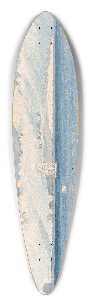 Charles Hamilton Smith - Mount Sabine & Possessions Island 39.3 inch art pintail longboard deck