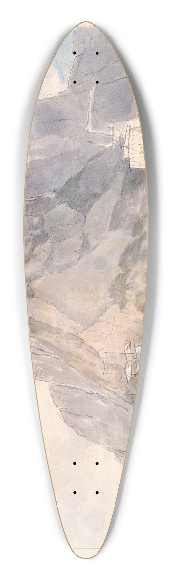 Charles Hamilton Smith - Rock of Lisbon 39.3 inch art pintail longboard deck