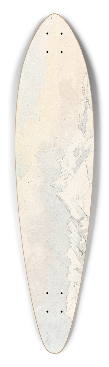 Charles Hamilton Smith - Spitzbergen, Main Peaks Bearing West 39.3 inch art pintail longboard deck