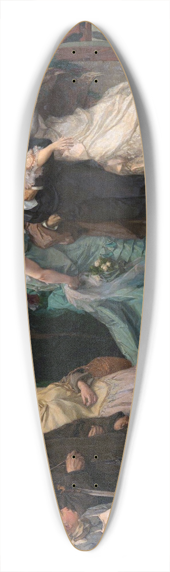 Charles Hermans - At Dawn 39.3 inch art pintail longboard deck