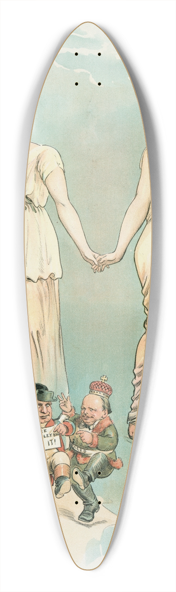 Charles Jay Taylor - Americas partisan patriots 39.3 inch art pintail longboard deck