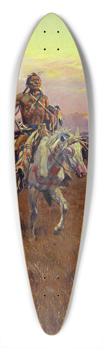 Charles Marion Russell - Medicine Man 39.3 inch art pintail longboard deck