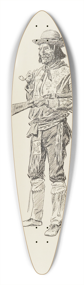 Charles Marion Russell - The Half Breed 39.3 inch art pintail longboard deck