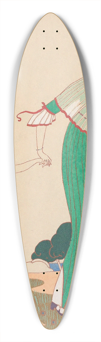 Charles Martin - La Dame LEnfant 39.3 inch art pintail longboard deck