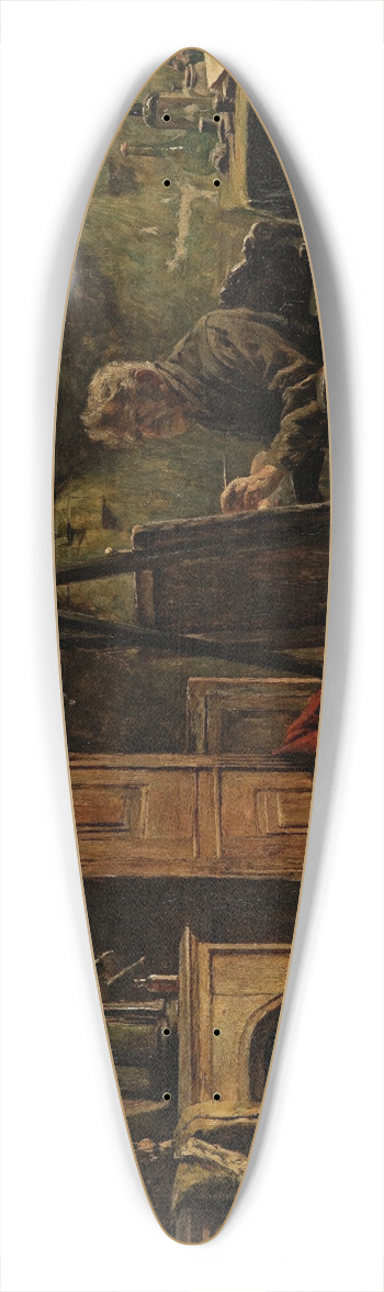 Charles Mertens - Workshop of a Painter 39.3 inch art pintail longboard deck