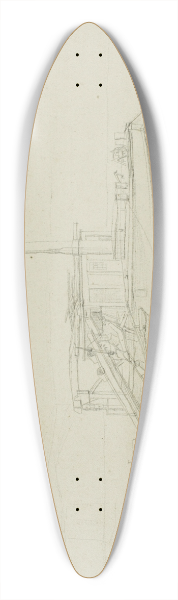 Charles Meryon - A Dredge 39.3 inch art pintail longboard deck