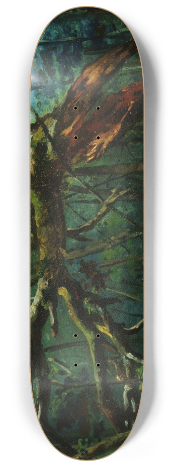 Jean-Baptiste-Camille Corot - A Fallen Tree 8.25 inch art skate deck